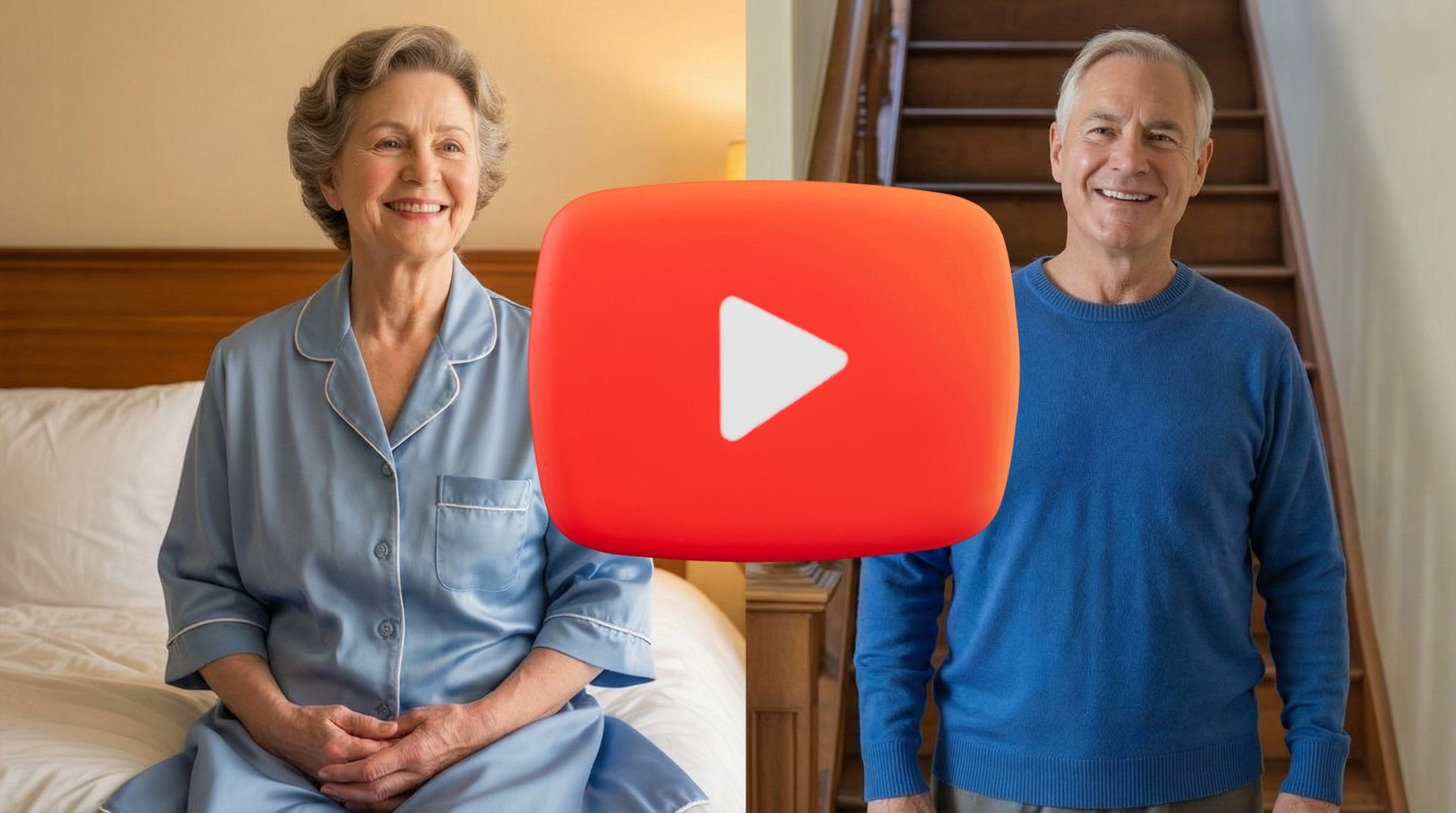 Couple smiling w- button Breathe